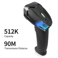 Xincode 1D Lector de código de barras inalámbrico de mano 2,4G Lector de código de barras USB 1D Escáner de código de barras COMS Pistola de escaneo para código de barras de papel