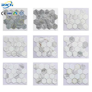 Spedizione Rapida, Piastrelle a Mosaico Europee Antiscivolo, Mosaico Artistico in Pietra Bianca, Piastrelle in Vetro per Pareti e Piscine - Product Image 1