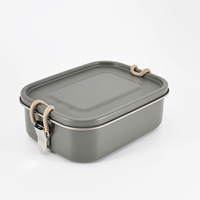 Boîte à lunch en acier inoxydable sans BPA, personnalisée, 800 ml, 1100 ml, 1500 ml, étanche, avec fermeture, réutilisable, multifonctionnelle