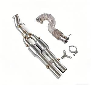 Pour <span class=keywords><strong>Cupra</strong></span> Formentor VZ5 2.5T 2015-2023 : Downpipe isolé, système d'échappement haute performance et économique, catalyseur 200 cellules - Product Image 6