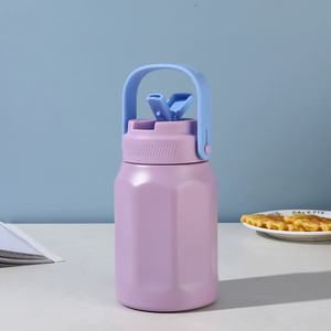 Gourde isotherme à double paroi en acier inoxydable pour le sport, le camping, les voyages, l'alpinisme, avec paille - Product Image 3