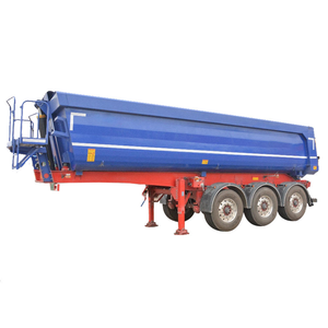 Semi-remorque benne basculante en acier à 3 essieux 400T pour le transport de sable et de pierre, avec basculement arrière, norme européenne - Product Image 2