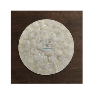 Best Selling Eco-Friendly Antique Mother Pearl Shell Flat <b>Placemats</b> Bohemian Luxury Style Customizable Size Color Handmade - Product Image 6