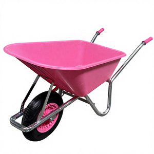 Китайская стальная оцинкованная садовая тачка 100 л, грузоподъемность 160 кг, с полимерным поддоном для садовых инструментов, OEM - Product Image 1