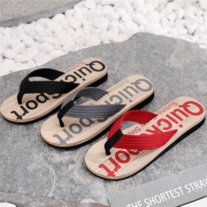 Zapatos <span class=keywords><strong>de</strong></span> playa <span class=keywords><strong>de</strong></span> verano con estampado <span class=keywords><strong>de</strong></span> <span class=keywords><strong>madera</strong></span> en 3D y logotipo personalizado, <span class=keywords><strong>chanclas</strong></span> EVA para hombre con punta abierta, zapatillas antideslizantes para exteriores - Product Image 2