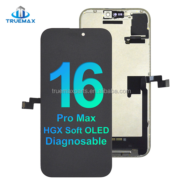 HGX Soft OLED Diagnosable Screen for iPhone16 Pro Max Mobile Phone Display Replacement for iPhone 16 Pro Max Screen Ecran 120Hz