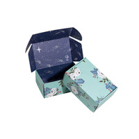 Boîte d'expédition en carton ondulé réutilisable de luxe avec intérieur vert menthe pour l'expédition de produits de soin haut de gamme et l'emballage cadeau personnalisé