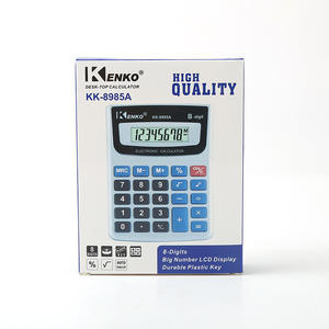 เคนโกะ KK-8985A เครื่องคิดเลขตั้งโต๊ะแบบพกพา 8 หลัก ใช้พลังงานจากแบตเตอรี่ พลาสติกสีดำ เครื่องคิดเลขทางการเงินสำหรับสำนักงาน - Product Image 3