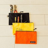 Trousse de maquillage professionnelle en toile de coton, sac de voyage personnalisé noir avec fermeture éclair, trousse à crayons de voyage