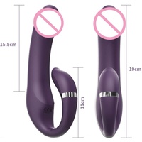 Vibrateur double moteur de type C à 10 fréquences pour point G, masseur anal et prostatique double vibrant pour couple adulte