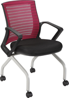 Kabel Chaise de table d'étude pour adulte avec dos en maille gris et cadre en métal Chaise de bureau pour formation