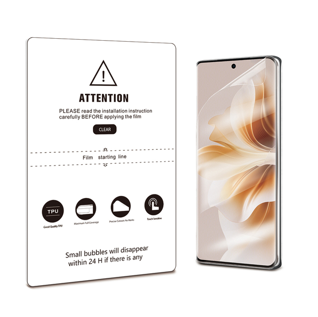 HD Clear Soft Hydrogel Screen Protector TPU Wholesale Mobile Screen Guard Bubble Free Self Healing Full Coverage Hydrogel Film
