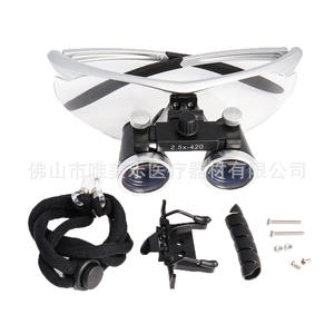 Microscope dentaire 2,5x 3,5x grossissement, style lunettes binoculaires, loupe, lampe frontale, batterie, plusieurs couleurs disponibles - Product Image 5