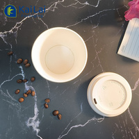 Biodégradable 4oz 8oz 10oz 12oz 16oz jetable brun ondulé boisson chaude ondulation mur café papier tasse