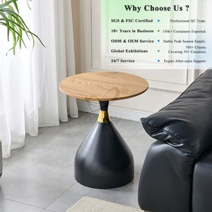 Table basse OKAY en MDF, durable, écologique, contemporaine, avec structure en acier inoxydable - Product Image 1