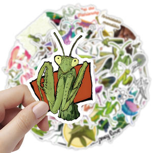 54 uds/<span class=keywords><strong>Mantis</strong></span> hoja de pegatinas de dibujos animados, pegatinas de corte de insectos de vinilo impermeables personalizadas, decoración de diarios, suministros para álbumes de recortes, Impresión de pegatinas - Product Image 4