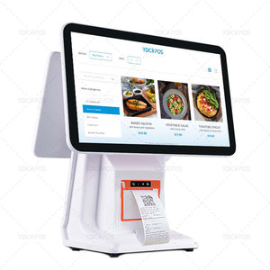 <span class=keywords><strong>Terminal</strong></span> <span class=keywords><strong>de</strong></span> <span class=keywords><strong>paiement</strong></span> <span class=keywords><strong>de</strong></span> vente au détail haute vitesse 15,6'' avec imprimante <span class=keywords><strong>de</strong></span> reçus, <span class=keywords><strong>fonctionnement</strong></span> facile, tout-en-un, écran tactile, double écran tactile - Product Image 1