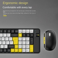 LVKIDRON Ensemble clavier-souris ergonomique 100 touches de qualité supérieure supportant 3 appareils 2.4G Bluetooth Plug and Play pour le travail et les jeux