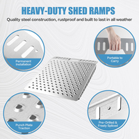 Rampe de seuil légère JH-Mech OEM pour scooter, aide à la mobilité, pliable, compacte, base anti-déplacement, rampes de chargement en acier extrudé