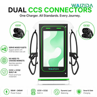 Chargeur DC pour véhicules électriques 160 kW, monté au sol, avec écran publicitaire LCD de 43 pouces, CCS GB/T RFID Ethernet pour la recharge publique