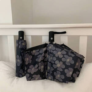 <span class=keywords><strong>Parapluie</strong></span> personnalisé avec logo imprimé sur toute la surface, style vintage français, style rétro, protection solaire et pluie, <span class=keywords><strong>parapluie</strong></span> de voyage automatique à double usage, protection UV - Product Image 1