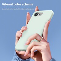 Pour Apple Advanced Sense Simple étui en silicone liquide pour iPhone 16E 7 Plus XS-étui de protection résistant à l'usure pour téléphone portable