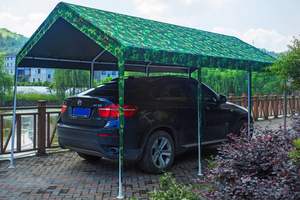 Tentes d'extérieur vertes à double couche en PVC et acier pour événements, auvent de toit de <span class=keywords><strong>voiture</strong></span> portable avec LOGO personnalisé, vente en gros - Product Image 6