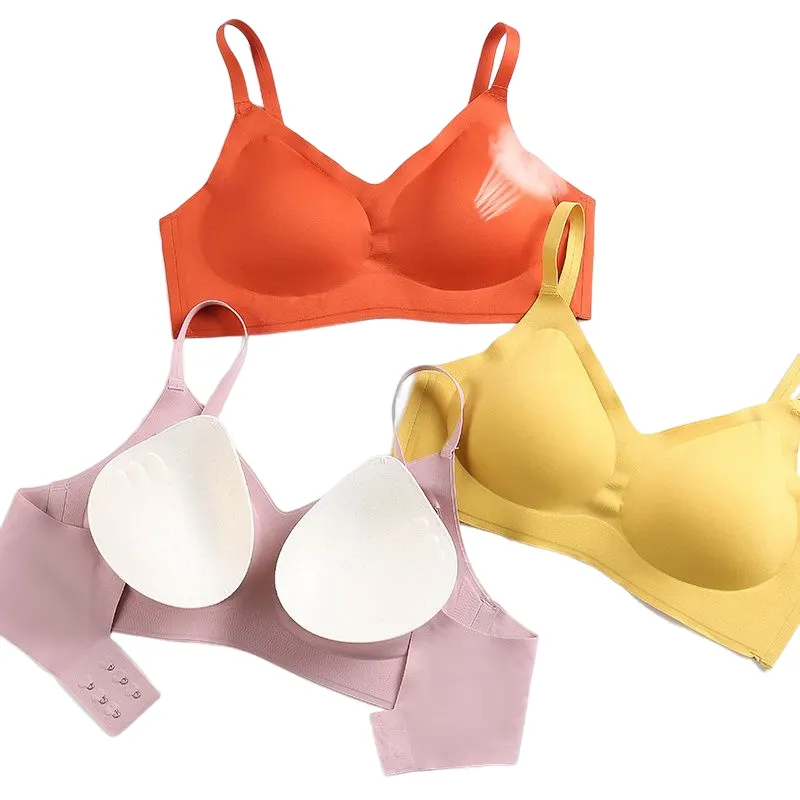 Set Bahan Lateks Lembut Bra Seksi Push Up Pakaian Dalam Bra Wanita Desain Baru Kualitas Tinggi