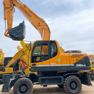 รถขุดมือสองของแท้จากเกาหลี Hyundai 210W รถขุดแบบล้อ 21 ตัน R210W Robex 210 Excavadora ยาง 210w-9 210w-9T 210-9 - Product Image 1