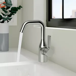 JOMOO Basin Faucet 360 Swivel Bathroom Mixer Deck Mounted Hot Cold Water Tap Single Handle Healthy Basin Faucet