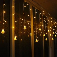 Neue LED-Weihnachtsfensterbeleuchtung mit Kleiner Weihnachtsbaumdekoration für Außenbereich 110V 220V Eiszapfen-Lichterkette