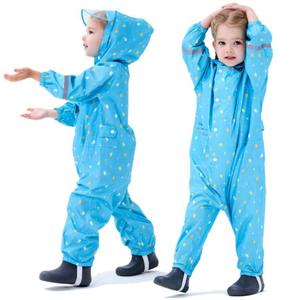 Whole Sale Oem Packable Reflective Custom Print Premium Toddler Rain Jacket <strong>Raincoats</strong> for Children Kids - Product Image 5
