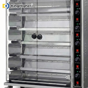 Asador de Pollos Eléctrico Comercial de 6 Varillas, Acero Inoxidable, <span class=keywords><strong>Horno</strong></span> Asador Vertical Automático para Restaurante - Product Image 4