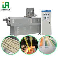 Ligne de production d'extrusion de pailles comestibles en riz, extrusion simple à double mélange, épaisseur de paroi uniforme, résistante à l'immersion, équipement pour pailles à thé au lait