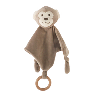 Paquete de 4 edredones de felpa de Koala, León, Panda, <span class=keywords><strong>mono</strong></span>, manta de seguridad para bebés, <span class=keywords><strong>mordedor</strong></span> de madera, anillos, juguetes relajantes para dormir, suave y ecológico - Product Image 4