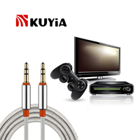 Câble Audio stéréo, 3.5MM, câble d'écouteurs, de téléphone, de voiture, MP4, casque, câbles AUX
