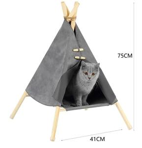 Tienda de lona blanca para mascotas, cama lavable y portátil, personalizada, nuevo diseño, venta al por mayor, para perro y gato - Product Image 1