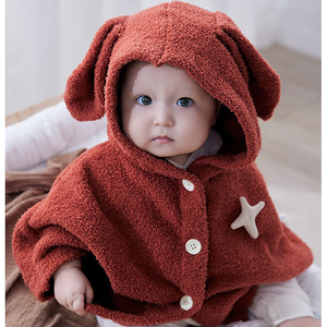 Capa de bebé al por mayor otoño e invierno Niña bebé Año Nuevo Chino ropa roja mes pequeño edad capa - Product Image 6