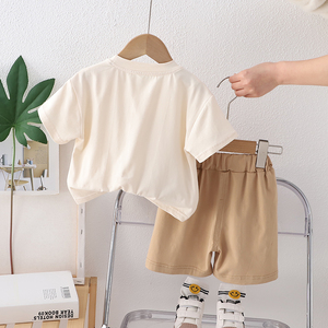 Bộ quần áo hè bé trai bán chạy, thiết kế hoạt hình, áo ngắn tay, quần short, thời trang trẻ em - Product Image 4