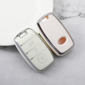 Housse porte-clés en TPU Silver Edge avec porte-clés pour <span class=keywords><strong>Kia</strong></span> Optima Sorento Sportage Soul Forte Niro classe étui à clés de voiture accessoires - Product Image 4