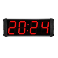 Reloj Digital LED GANXIN GI4T-8R(802) de Material Duradero, Visualización Clara, Pantalla Grande, Montaje en Pared, para Oficina y Cine
