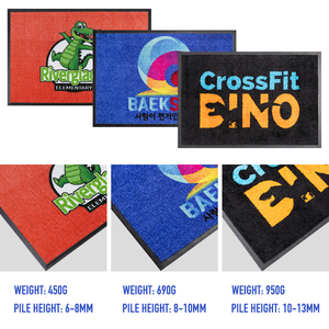 Tapis de sol personnalisé, impression colorée, moderne, intérieur/extérieur, surface en nylon, dos en caoutchouc, pour clubs exclusifs et entrées d'hôtels - Product Image 2