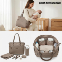 Usine OEM ODM de sacs à couches unisexes pour maman et papa, en nylon, multi-poches, imperméables et élégants, fabrication en gros sous marque privée