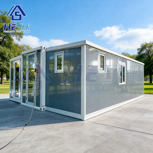 บ้านสำเร็จรูปแบบตู้คอนเทนเนอร์ขนาด 20 ฟุต 40 ฟุต แบบขยายได้ พร้อมฉนวนกันความร้อน มี 1 2 3 4 5 ห้องนอน ครัวทันสมัย บ้านเคลื่อนที่ วิลล่า - Product Image 1