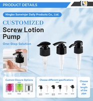 Pompe à lotion en plastique personnalisable avec verrouillage, distributeur anti-fuite pour nettoyant visage, savon liquide, shampoing et emballages de soins de la peau