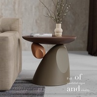Table basse en résine de style Wabi-sabi, luxe léger, pour salon - Décoration artisanale pour la maison avec un motif porte-bonheur