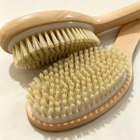Brosses de nettoyage personnalisées avec logo, en bois, à poils de sanglier, pour usage humide et sec, brosses de bain exfoliantes pour la peau, brosse corporelle en bambou, éponge exfoliante pour le dos