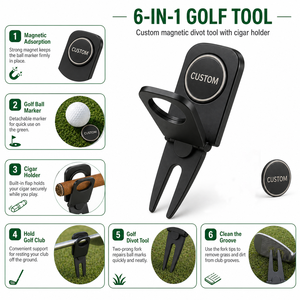 Herramienta Magnética Personalizada con Temática <span class=keywords><strong>de</strong></span> <span class=keywords><strong>España</strong></span> para Chuletas <span class=keywords><strong>de</strong></span> <span class=keywords><strong>Golf</strong></span> con Soporte para Cigarros, Logotipo Personalizado, Accesorio <span class=keywords><strong>de</strong></span> <span class=keywords><strong>Golf</strong></span> Premium - Product Image 4