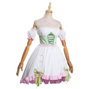 Disfraz de <span class=keywords><strong>Kanroji</strong></span> <span class=keywords><strong>Mitsuri</strong></span>, Disfraz de Anime <span class=keywords><strong>Cosplay</strong></span>, Vestido Lolita de una Pieza, Incluye Calcetines - Product Image 2