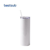 Prêt à Expédier BestSub Gros 600ml À Double Paroi isolée Sublimation Tasses En Acier Inoxydable Droite Gobelet Maigre